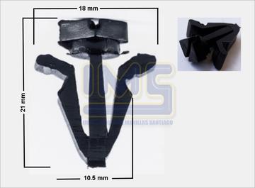 Broche Mascara Plastico Negro (compra Minima 25/u) Nissan Varios, main-img, Importadoraims