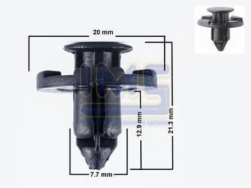 Broche Guardafango Plastico Negro (compra Minima 25/u) Universal Varios, main-img, Importadoraims