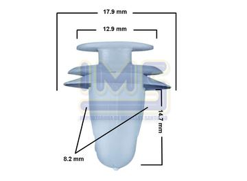 Broche de Tapiz Plastico Blanco (compra Minima 25/u) Universal Varios, main-img, Importadoraims