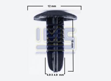 Broche de Tapiz Plastico Negro (compra Minima 25/u) Universal Varios, main-img, Importadoraims