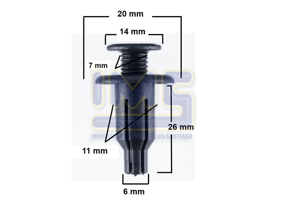Broche Guardafango Plastico Negro (compra Minima 25/u) Toyota Varios img-3, Importadoraims