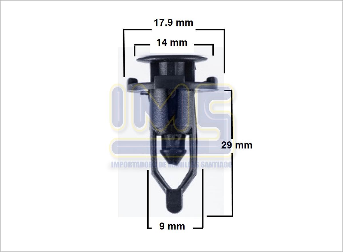 Broche Guardafango Plastico Negro (compra Minima 25/u) Toyota Varios img-2, Importadoraims