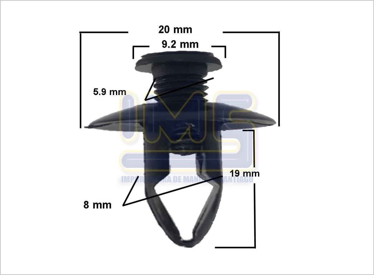 Broche Guardafango Plastico Negro (compra Minima 25/u) Universal Varios img-1, Importadoraims